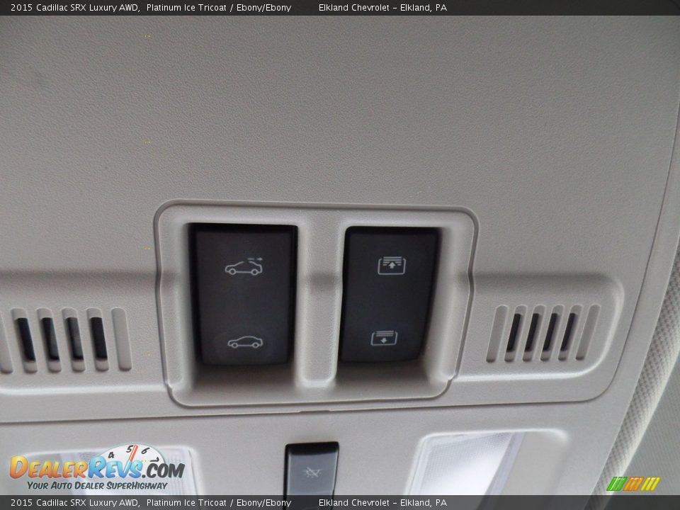 2015 Cadillac SRX Luxury AWD Platinum Ice Tricoat / Ebony/Ebony Photo #24