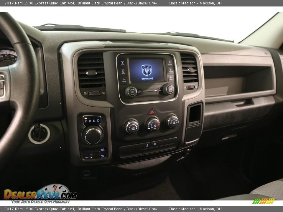 2017 Ram 1500 Express Quad Cab 4x4 Brilliant Black Crystal Pearl / Black/Diesel Gray Photo #10