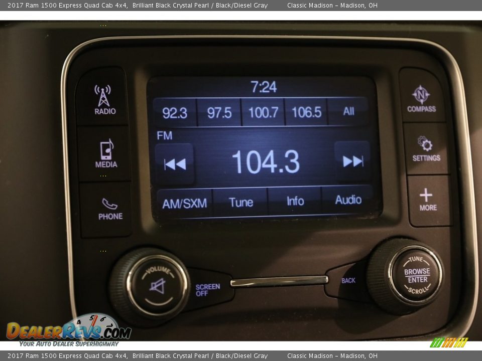 2017 Ram 1500 Express Quad Cab 4x4 Brilliant Black Crystal Pearl / Black/Diesel Gray Photo #11