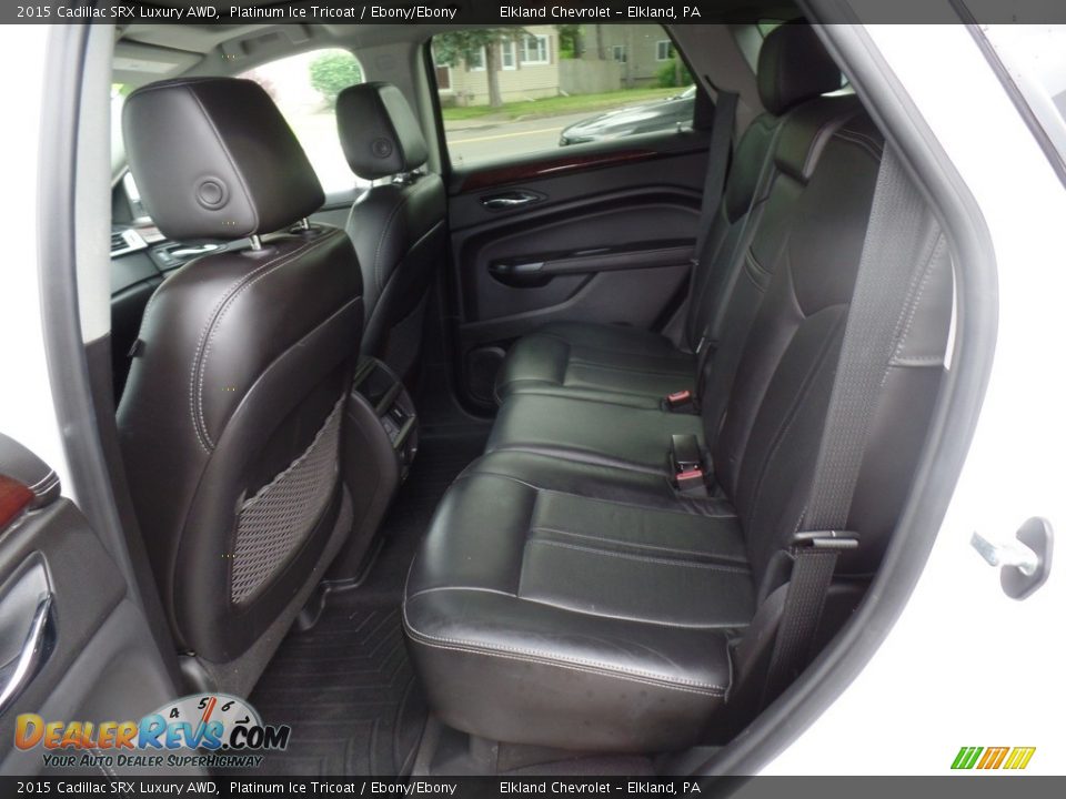 2015 Cadillac SRX Luxury AWD Platinum Ice Tricoat / Ebony/Ebony Photo #27