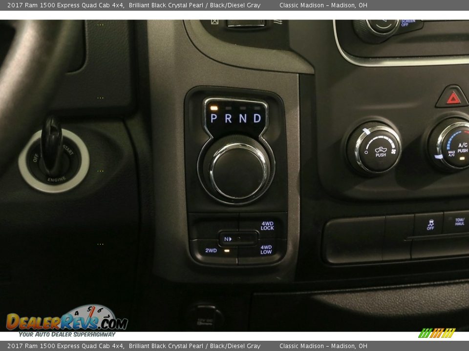 2017 Ram 1500 Express Quad Cab 4x4 Brilliant Black Crystal Pearl / Black/Diesel Gray Photo #13