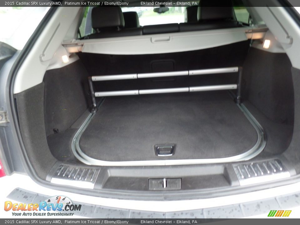 2015 Cadillac SRX Luxury AWD Platinum Ice Tricoat / Ebony/Ebony Photo #28