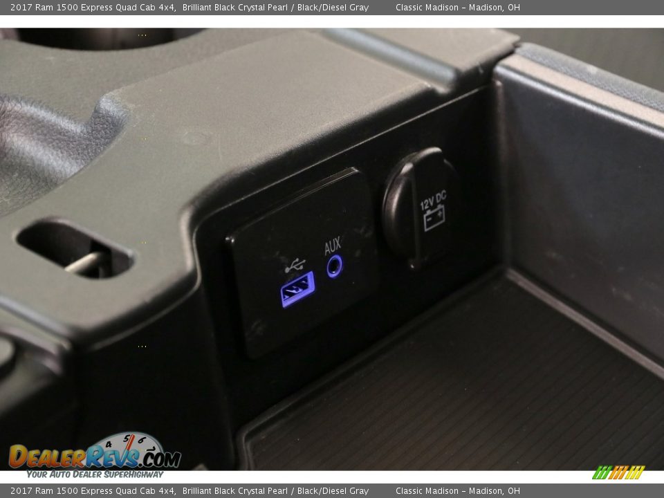2017 Ram 1500 Express Quad Cab 4x4 Brilliant Black Crystal Pearl / Black/Diesel Gray Photo #15