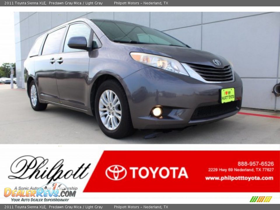 2011 Toyota Sienna XLE Predawn Gray Mica / Light Gray Photo #1