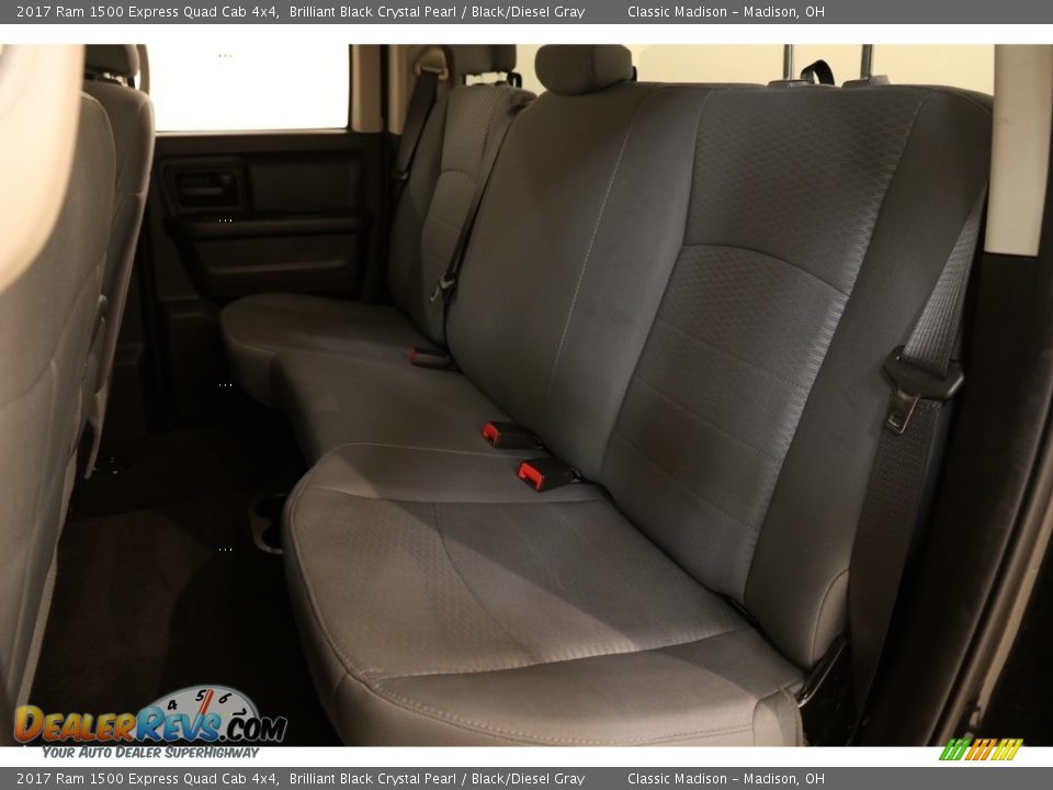 2017 Ram 1500 Express Quad Cab 4x4 Brilliant Black Crystal Pearl / Black/Diesel Gray Photo #18