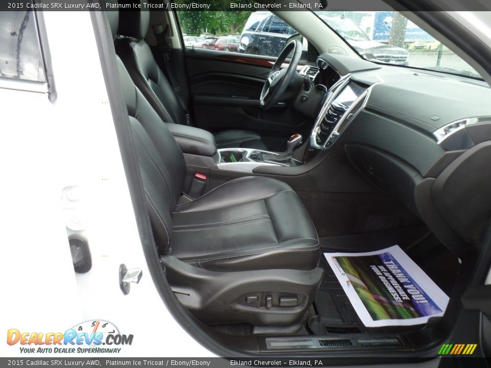 2015 Cadillac SRX Luxury AWD Platinum Ice Tricoat / Ebony/Ebony Photo #33