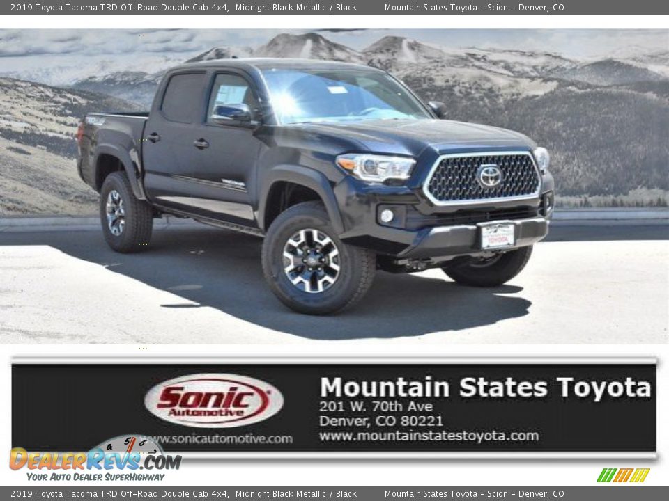 2019 Toyota Tacoma TRD Off-Road Double Cab 4x4 Midnight Black Metallic / Black Photo #1