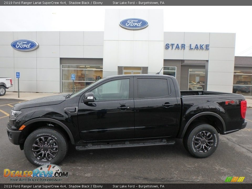2019 Ford Ranger Lariat SuperCrew 4x4 Shadow Black / Ebony Photo #1