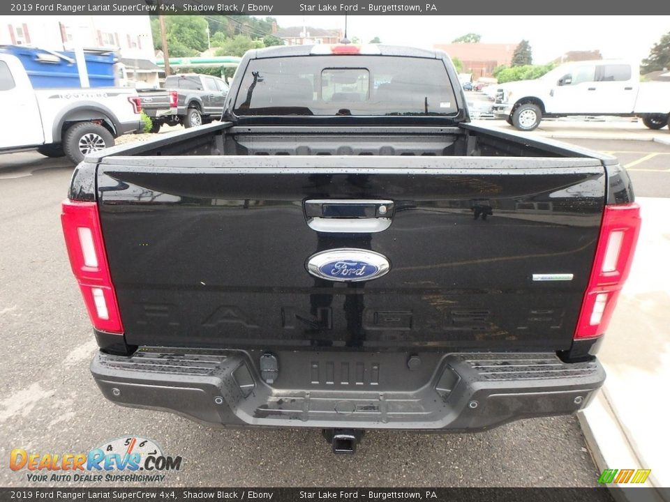 2019 Ford Ranger Lariat SuperCrew 4x4 Shadow Black / Ebony Photo #6