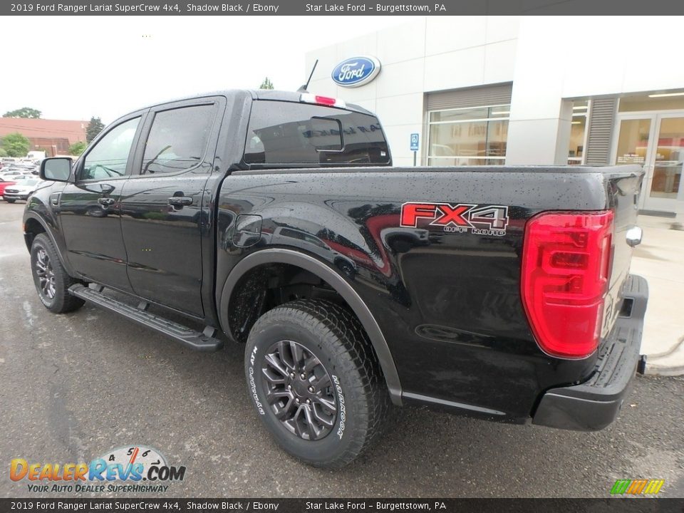2019 Ford Ranger Lariat SuperCrew 4x4 Shadow Black / Ebony Photo #7