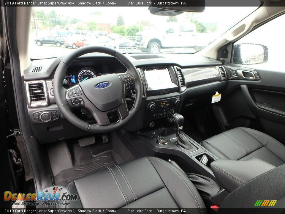Ebony Interior - 2019 Ford Ranger Lariat SuperCrew 4x4 Photo #12