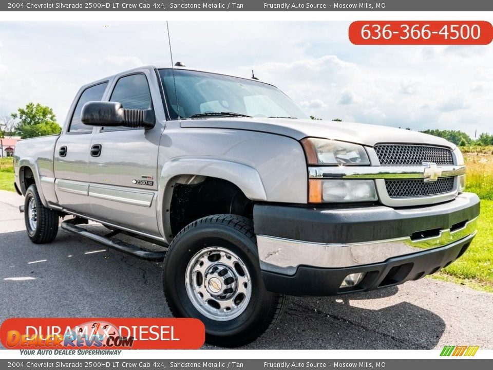 2004 Chevrolet Silverado 2500HD LT Crew Cab 4x4 Sandstone Metallic / Tan Photo #1