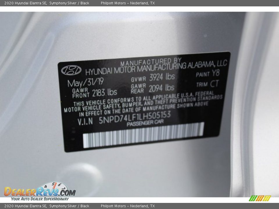 2020 Hyundai Elantra SE Symphony Silver / Black Photo #23