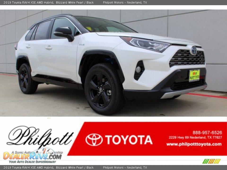 2019 Toyota RAV4 XSE AWD Hybrid Blizzard White Pearl / Black Photo #1