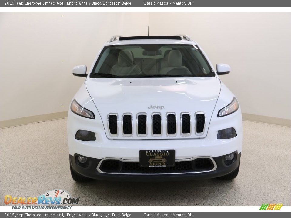 2016 Jeep Cherokee Limited 4x4 Bright White / Black/Light Frost Beige Photo #2