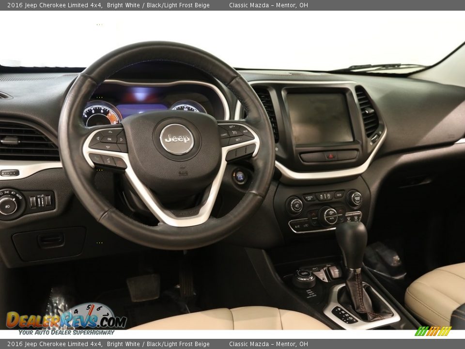 2016 Jeep Cherokee Limited 4x4 Bright White / Black/Light Frost Beige Photo #6