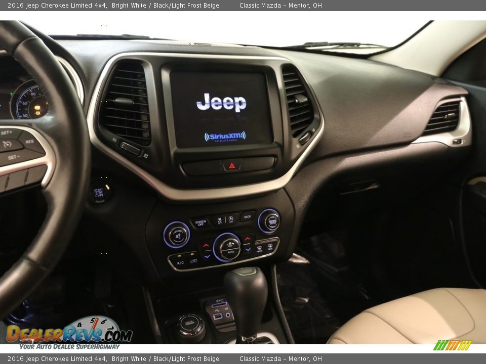 2016 Jeep Cherokee Limited 4x4 Bright White / Black/Light Frost Beige Photo #9