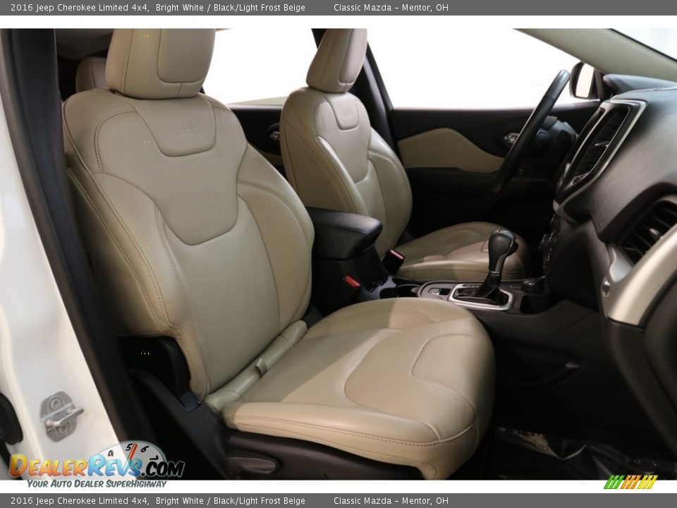 2016 Jeep Cherokee Limited 4x4 Bright White / Black/Light Frost Beige Photo #18