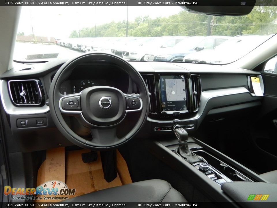 2019 Volvo XC60 T6 AWD Momentum Osmium Grey Metallic / Charcoal Photo #9