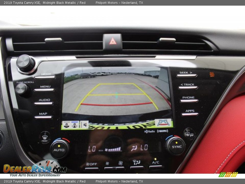 2019 Toyota Camry XSE Midnight Black Metallic / Red Photo #17