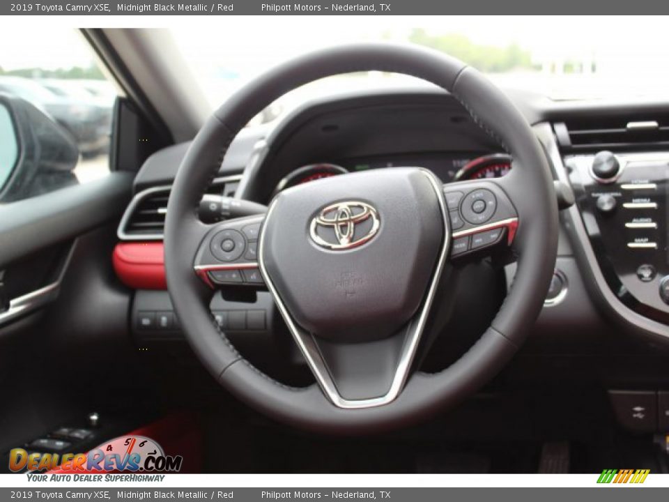 2019 Toyota Camry XSE Midnight Black Metallic / Red Photo #20
