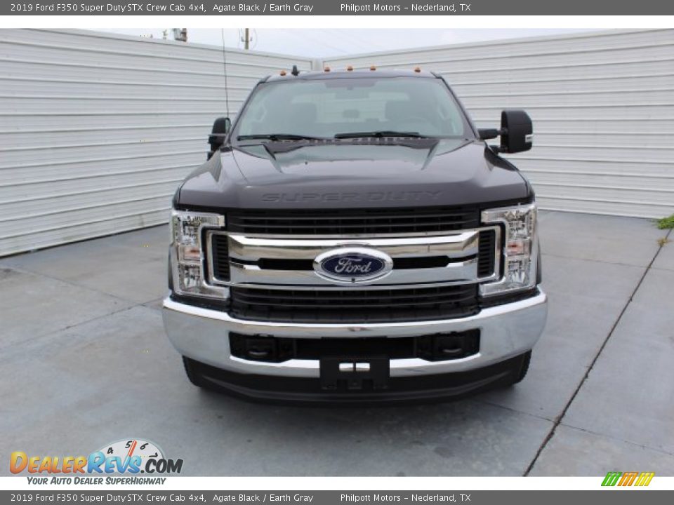 2019 Ford F350 Super Duty STX Crew Cab 4x4 Agate Black / Earth Gray Photo #3
