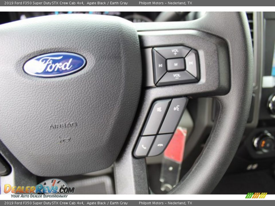 2019 Ford F350 Super Duty STX Crew Cab 4x4 Agate Black / Earth Gray Photo #13