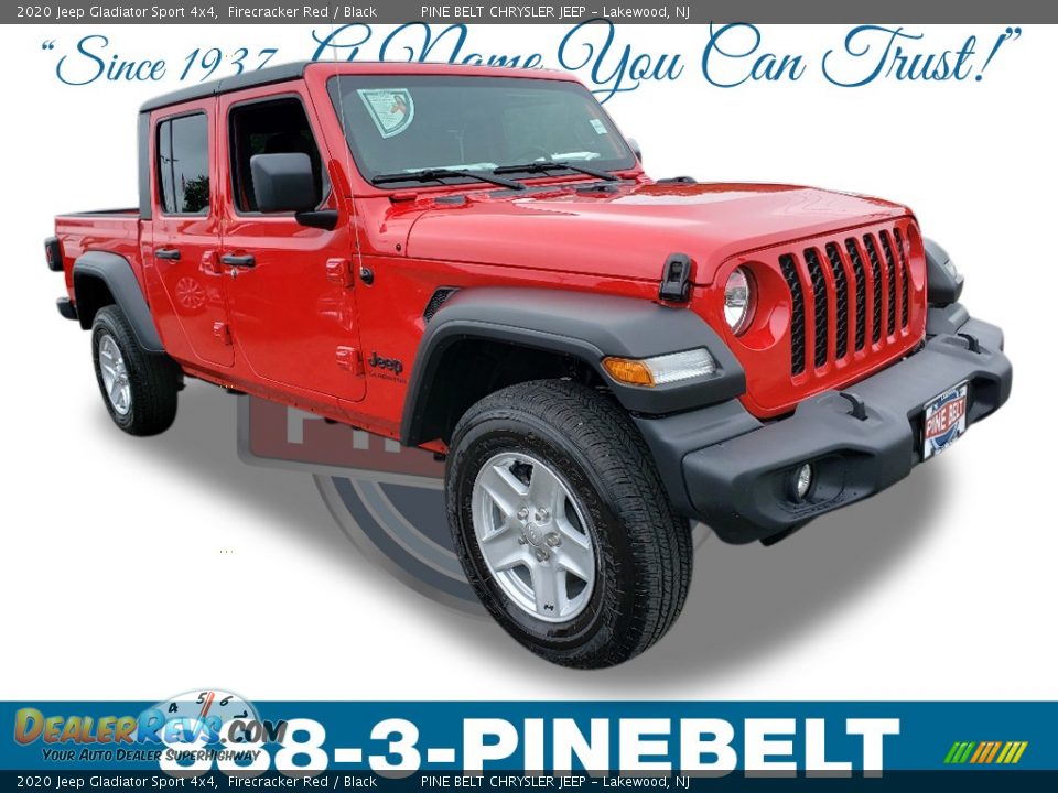 2020 Jeep Gladiator Sport 4x4 Firecracker Red / Black Photo #1