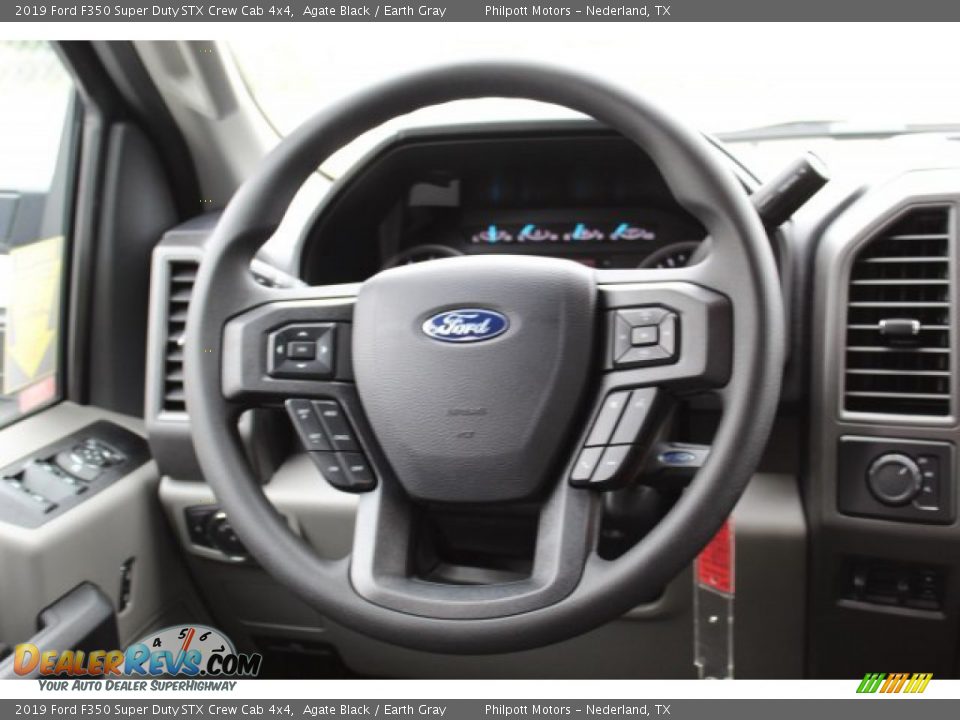 2019 Ford F350 Super Duty STX Crew Cab 4x4 Agate Black / Earth Gray Photo #20