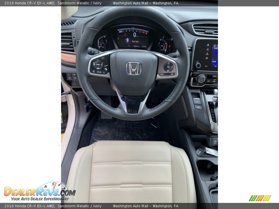 2019 Honda CR-V EX-L AWD Sandstorm Metallic / Ivory Photo #13