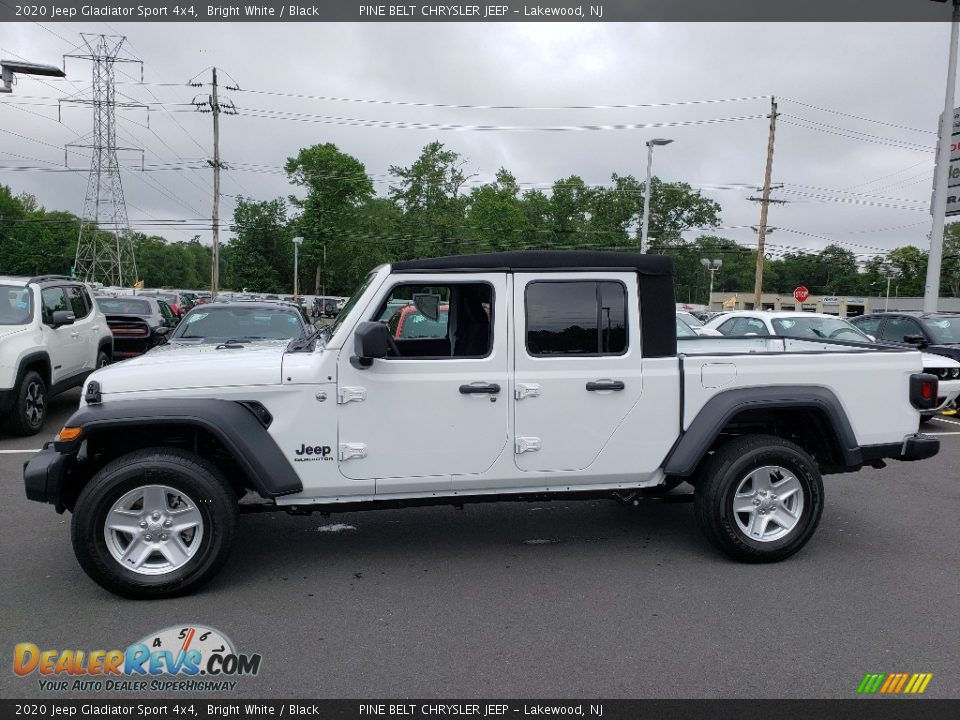 2020 Jeep Gladiator Sport 4x4 Bright White / Black Photo #3