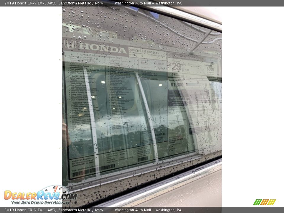 2019 Honda CR-V EX-L AWD Sandstorm Metallic / Ivory Photo #15