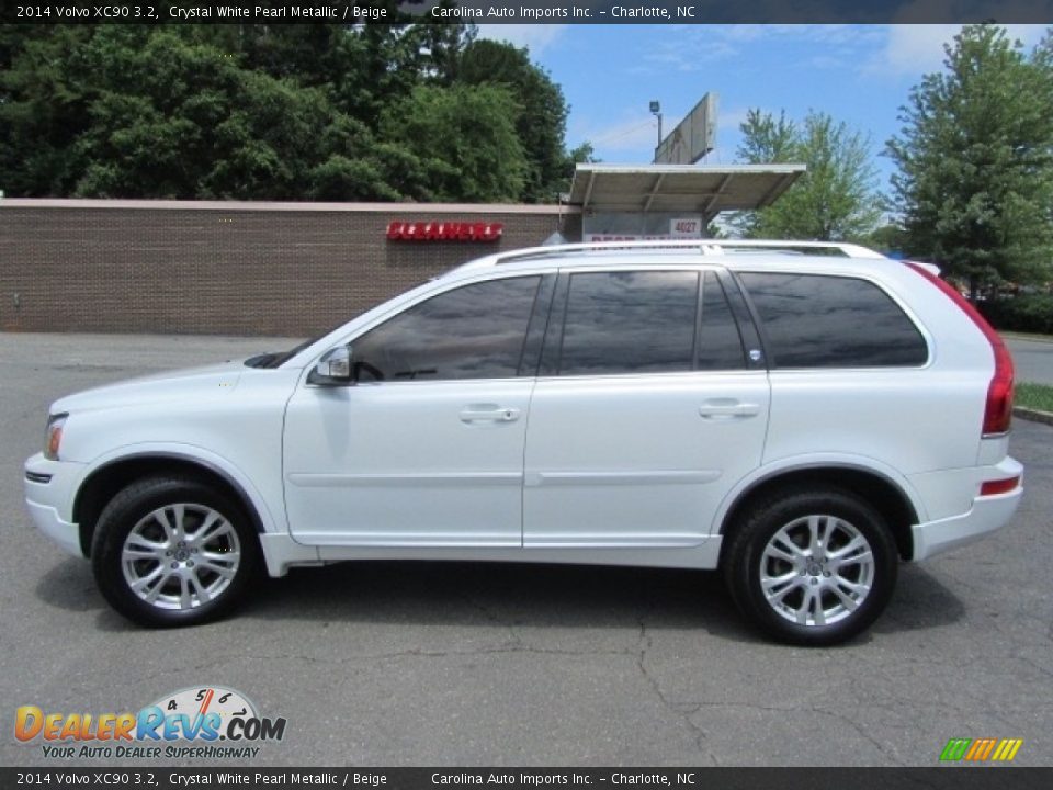 2014 Volvo XC90 3.2 Crystal White Pearl Metallic / Beige Photo #7