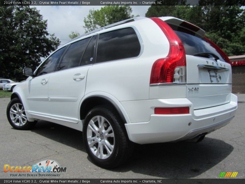 2014 Volvo XC90 3.2 Crystal White Pearl Metallic / Beige Photo #8