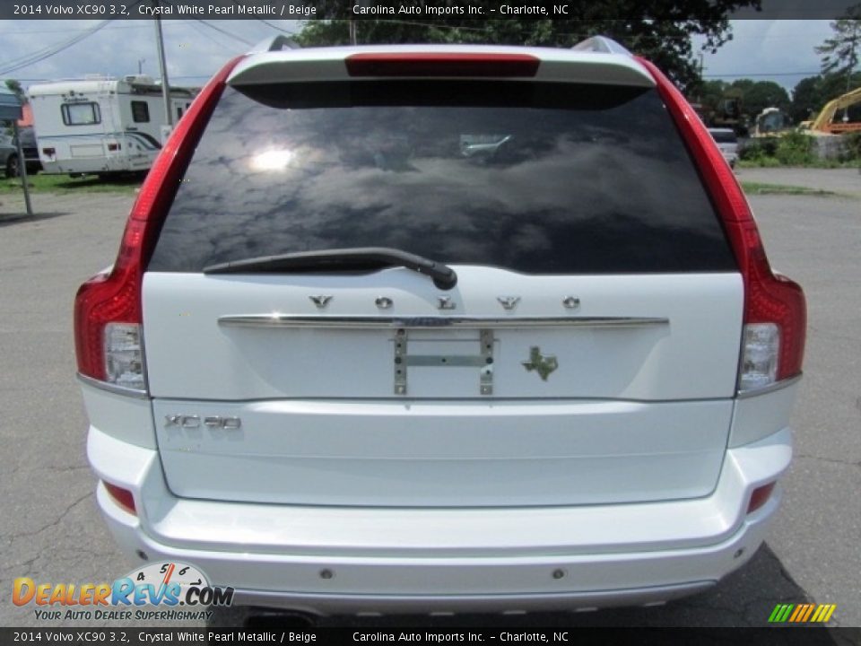 2014 Volvo XC90 3.2 Crystal White Pearl Metallic / Beige Photo #9