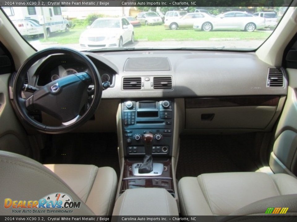 2014 Volvo XC90 3.2 Crystal White Pearl Metallic / Beige Photo #13