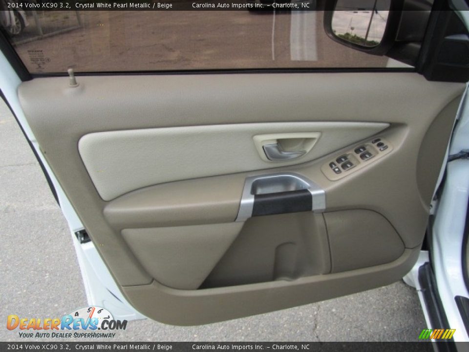 2014 Volvo XC90 3.2 Crystal White Pearl Metallic / Beige Photo #17