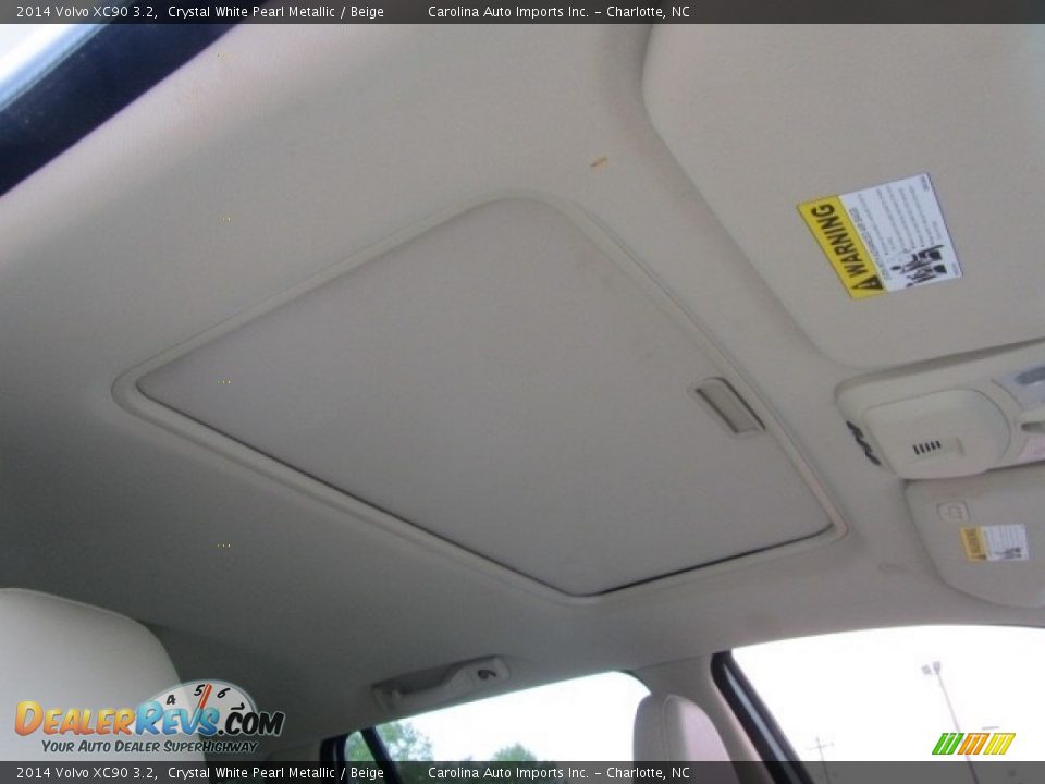 2014 Volvo XC90 3.2 Crystal White Pearl Metallic / Beige Photo #22