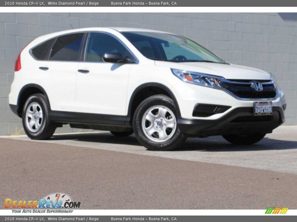 2016 Honda CR-V LX White Diamond Pearl / Beige Photo #2