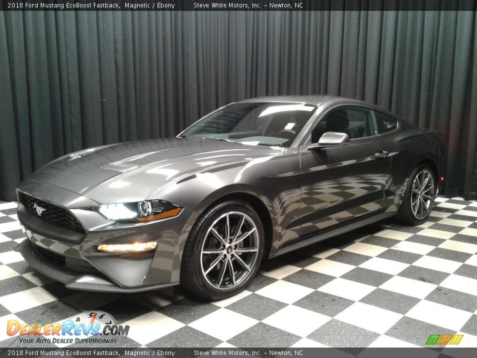 2018 Ford Mustang EcoBoost Fastback Magnetic / Ebony Photo #2