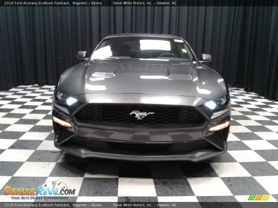 2018 Ford Mustang EcoBoost Fastback Magnetic / Ebony Photo #3