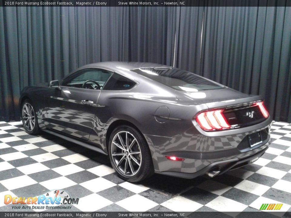 2018 Ford Mustang EcoBoost Fastback Magnetic / Ebony Photo #8