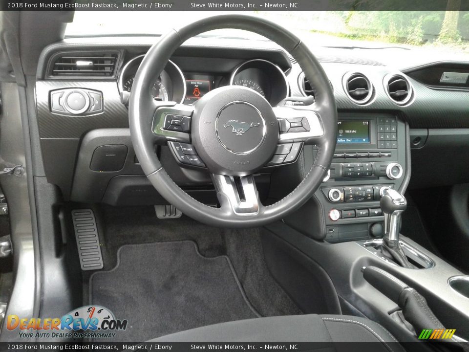 2018 Ford Mustang EcoBoost Fastback Magnetic / Ebony Photo #23