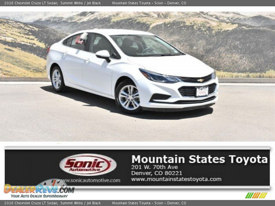 2016 Chevrolet Cruze LT Sedan Summit White / Jet Black Photo #1