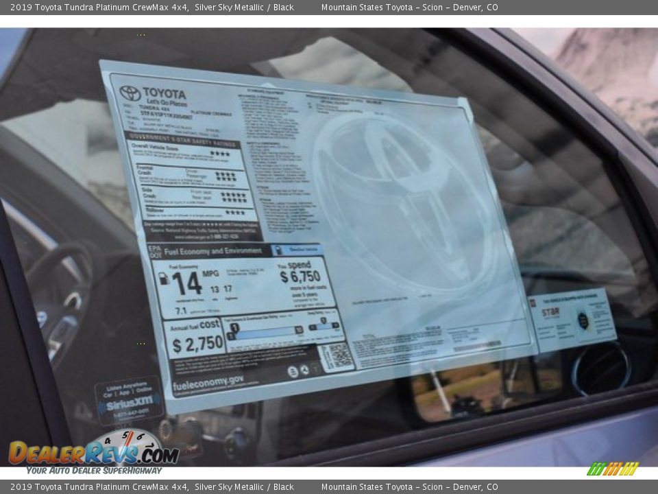 2019 Toyota Tundra Platinum CrewMax 4x4 Silver Sky Metallic / Black Photo #11