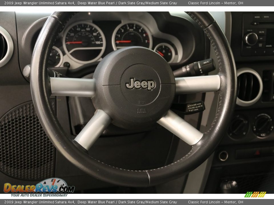 2009 Jeep Wrangler Unlimited Sahara 4x4 Deep Water Blue Pearl / Dark Slate Gray/Medium Slate Gray Photo #7