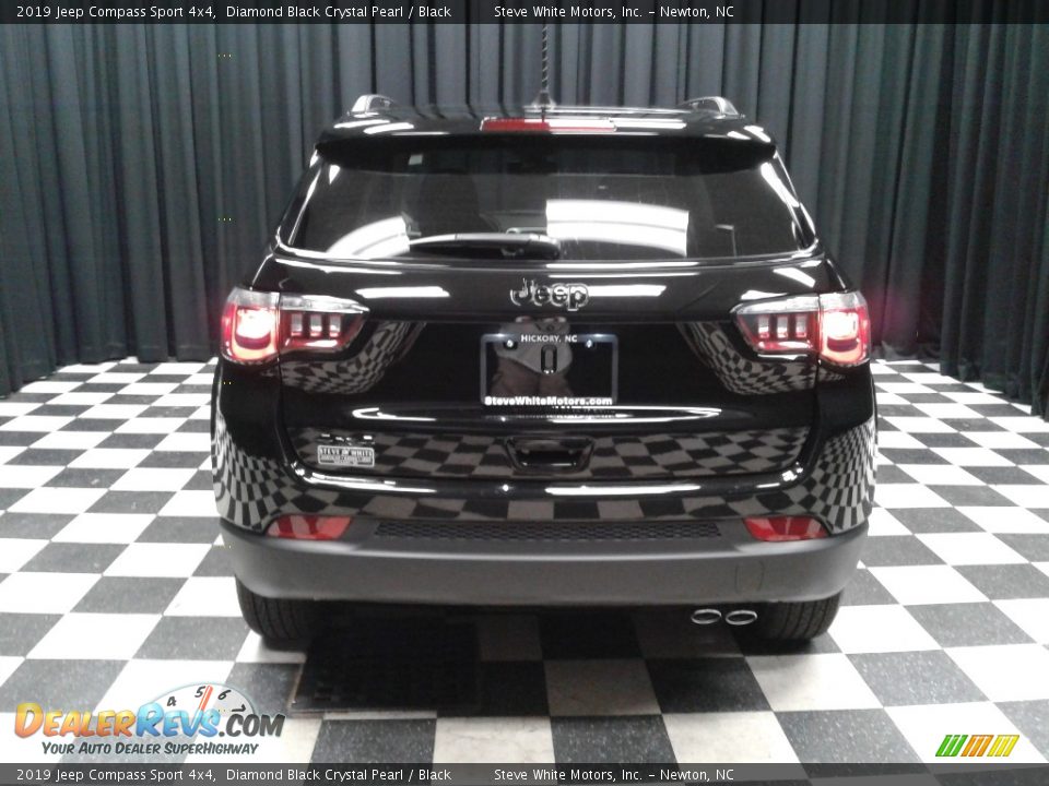 2019 Jeep Compass Sport 4x4 Diamond Black Crystal Pearl / Black Photo #7