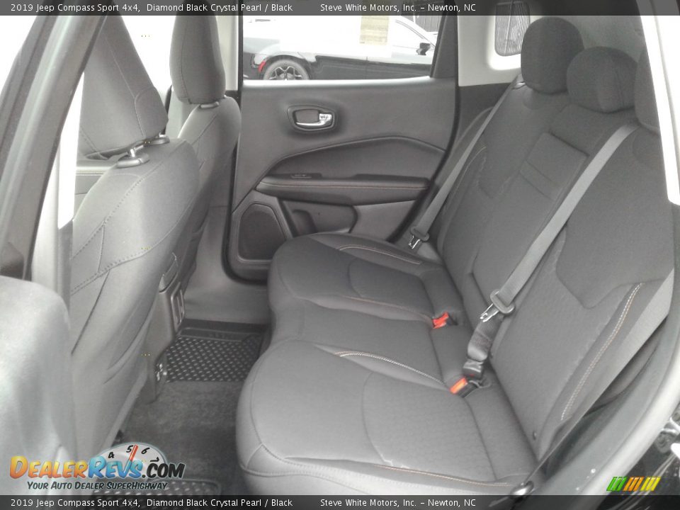 2019 Jeep Compass Sport 4x4 Diamond Black Crystal Pearl / Black Photo #11