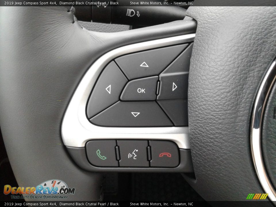 2019 Jeep Compass Sport 4x4 Diamond Black Crystal Pearl / Black Photo #17