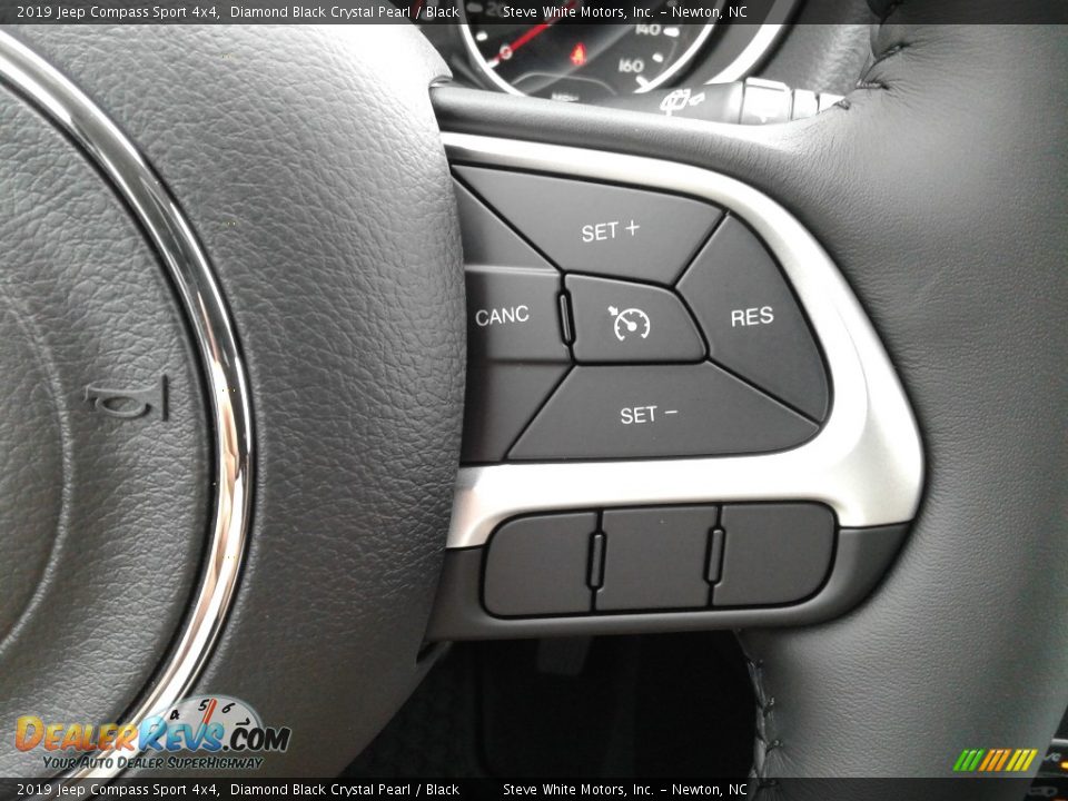 2019 Jeep Compass Sport 4x4 Diamond Black Crystal Pearl / Black Photo #18